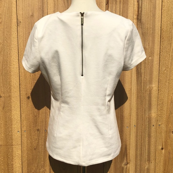 Michael Kors Cream Knit Gold Embellished Top Size Medium - Picture 5 of 9